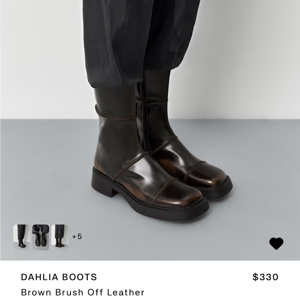 Miista Dahlia Brown Brushed Boots